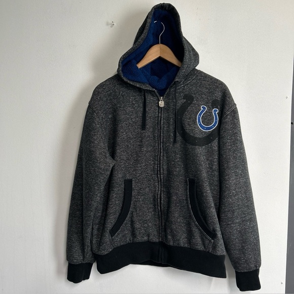 NFL Pro Line‎ Zip Up Hoodie Indianapolis Colts Fleece Lined Men’s Large - Picture 1 of 15